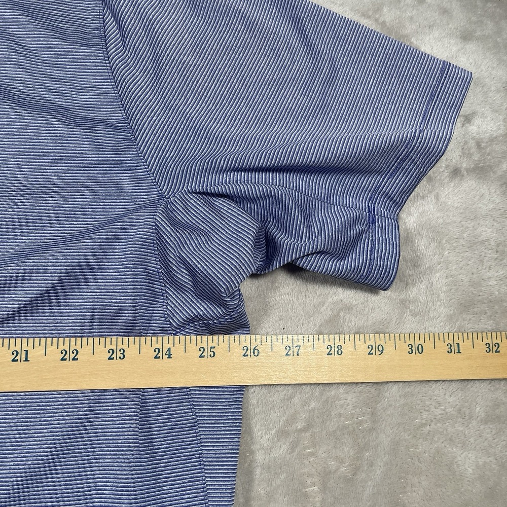 Nike Golf Standard Fit‎ Polo Shirt Mens XXL Short Sleeve Dri-Fit Blue Striped - Picture 6 of 7